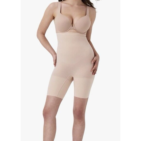 Spanx Other - SPANXsculpt Seamless PowerHigh-Waisted Mid-Thigh Short Nude Sz Large Shapewear